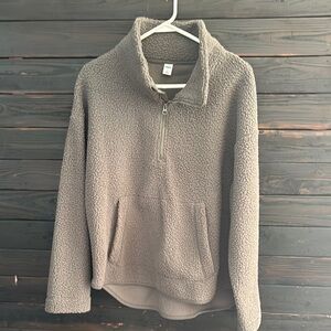 Cozy Sherpa Quarter-Zip Pullover